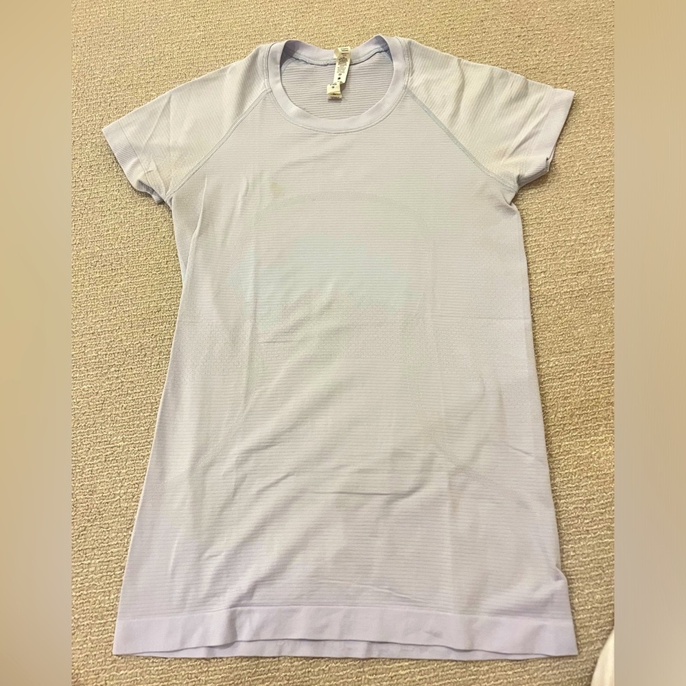LULULEMON purple short sleeve dry fit top!